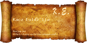 Kacz Eulália névjegykártya